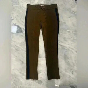 ANTHROPOLOGIE Essential Slim
Trouser Brown Black Contrast
Side Stripe Pants Sz 8